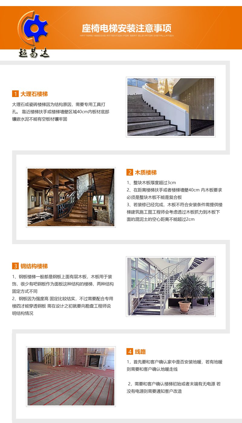 直線座椅電梯
